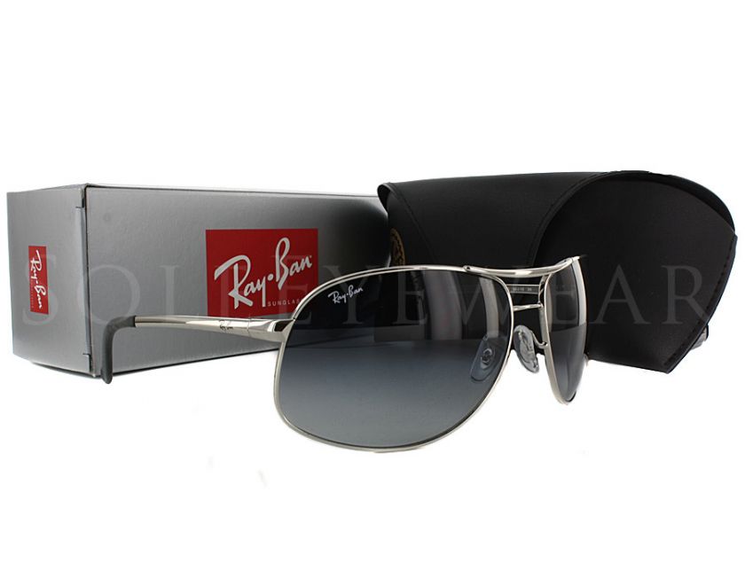 RayBan RB 3387 003 8G 64 15 3N Silver Grey Gradient 64mm Sunglasses 