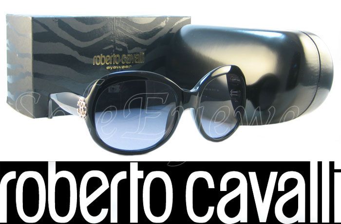 Roberto Cavalli 529S 01B 529 Tulipano Black Sunglasses  