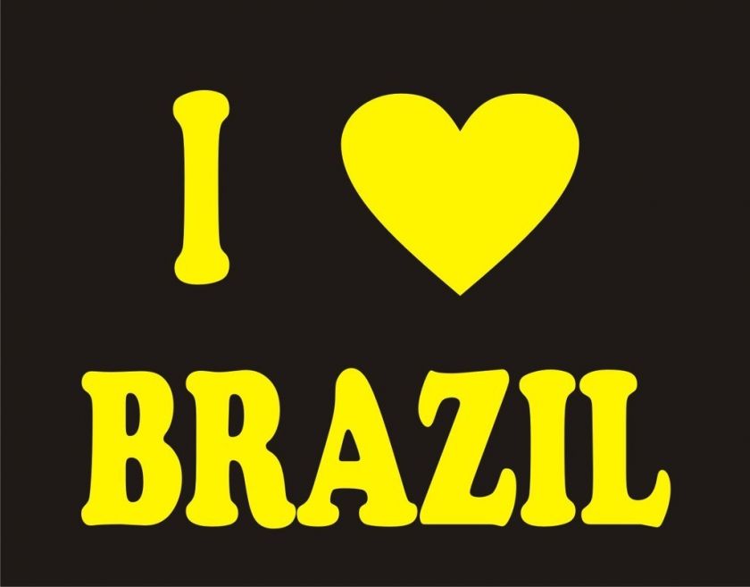 LOVE BRAZIL Funny T Shirt Brasil Camiseta Cool Tee  