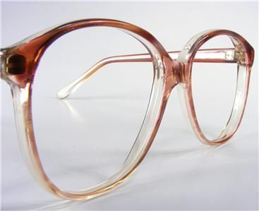 NOS SWAN USA WOMENS CLASSIC THICK PLASTIC CINNAMON FADE EYEGLASS FRAME 