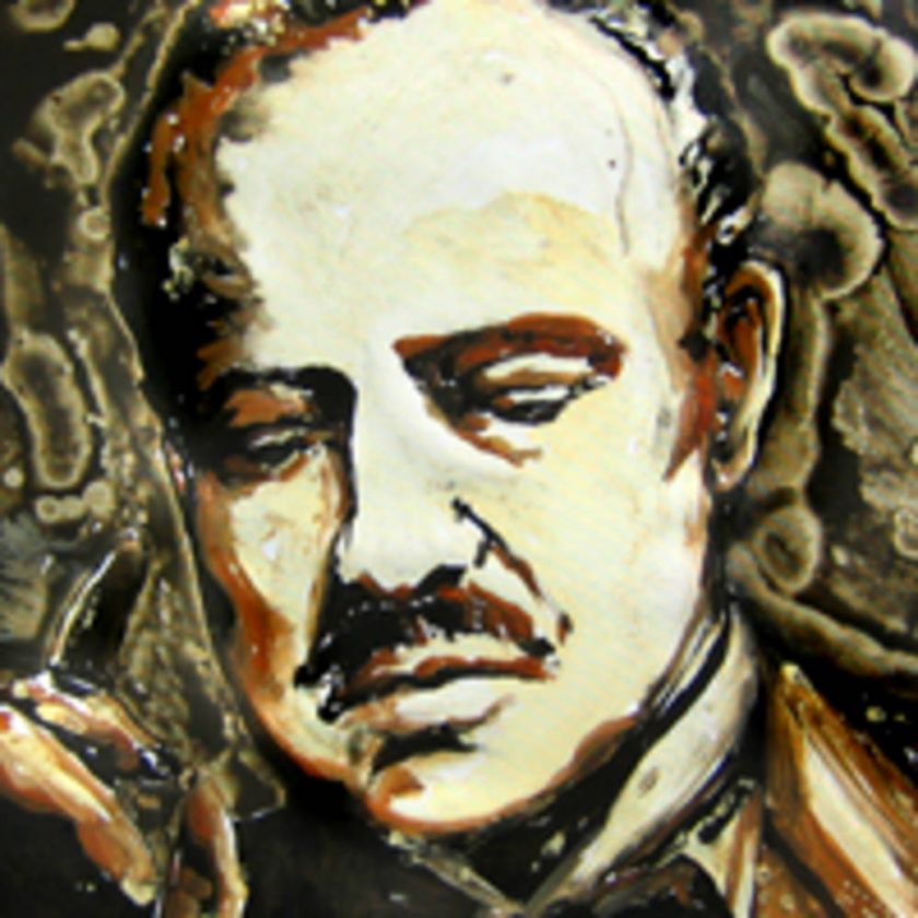 HUGE MARLON BRANDO GODFATHER original ROSNATO painting