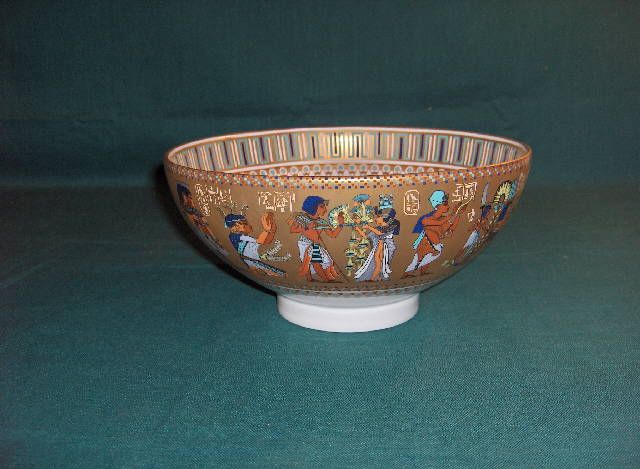 HOMAGE TO TUTANKHAMUN Bowl Bavarian China Ghent Egypt  