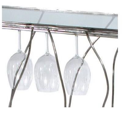 Artist Designed Steel Console Wine Table Storage Rack  