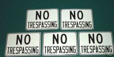 NO TRESPASSING SIGNS, METAL 20 SIGN SET ,NEW  