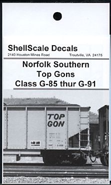 Norfolk Southern Top Gon Decals N156  