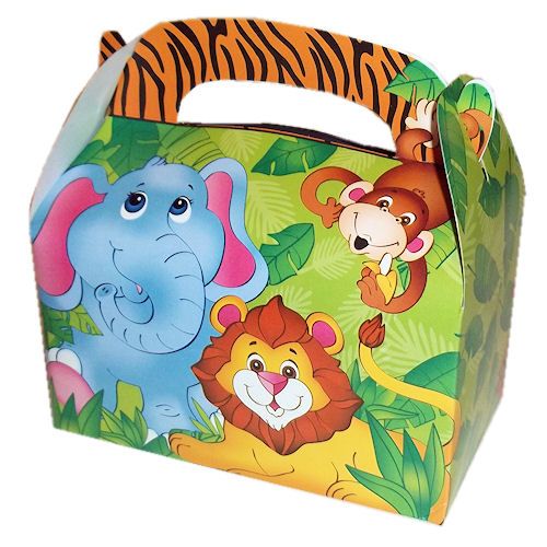 48 lot Jungle Safari Zoo Animal Party Treat Box  