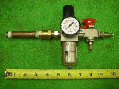 PNEUMATIC AIR FLITER/REGULATOR + LOCK SHUT OFF VALVE  