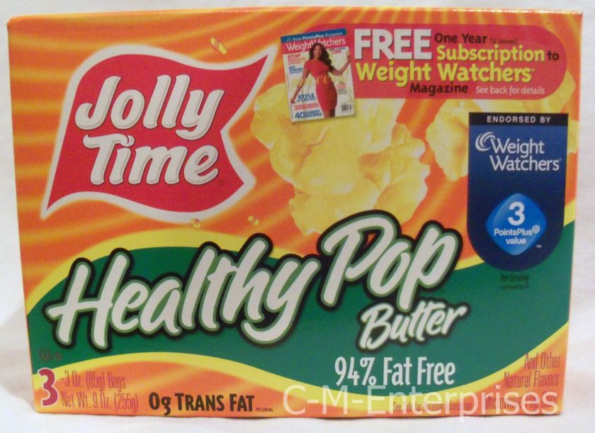 Jolly Time Healthy Pop Butter 94% Fat Free Popcorn 9 oz  
