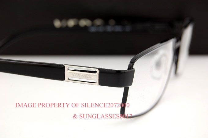   New VERSACE Eyeglasses Frames 1120 1009 BLACK for Men 100% Authentic