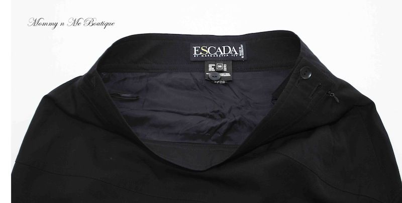 Escada Margaretha Ley Black Wool Pencil Skirt 38 US 8  