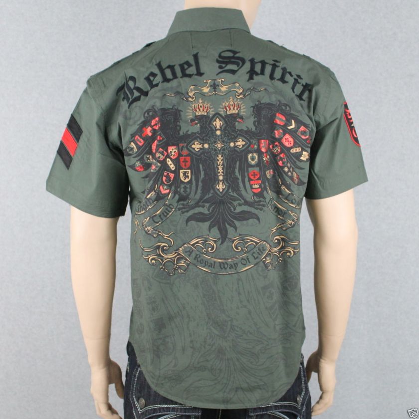 Rebel Spirit Short Sleeve Shirt 2011 SSW111027 Olive  