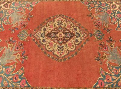 8x11 Handmade Antique Persian Saruq Mahal Wool Rug  