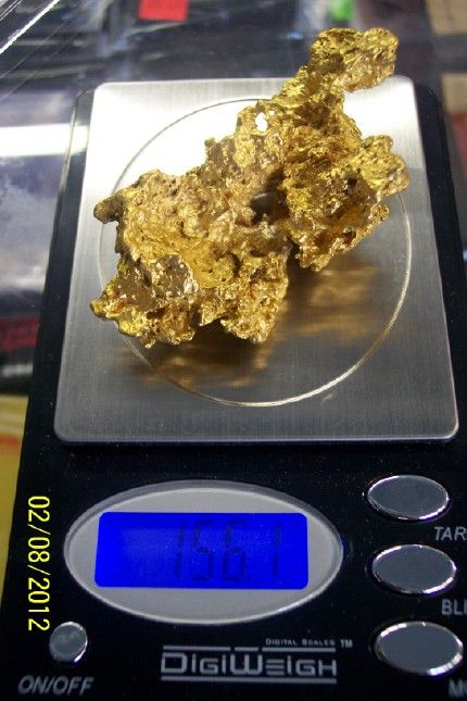 02 OUNCE 156.1 GRAM AUSTRALIAN NATURAL GOLD NUGGET 23KT+ AMAZING 