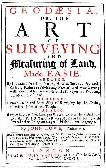 1st ED 1688 GEODAESIA OR ART OF SURVEYING BOOK ON CD  