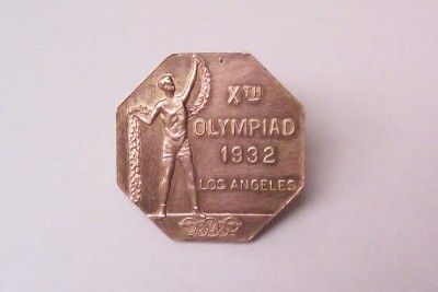 Vintage Original 1932 Los Angeles Olympic Games Pin Poster Design 