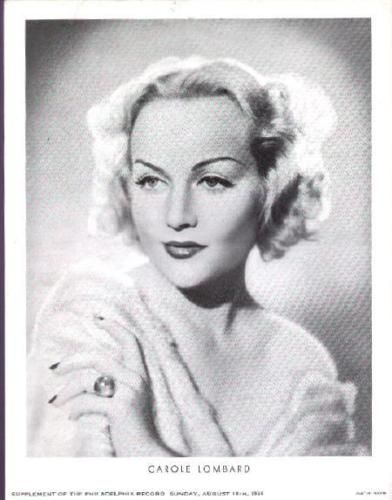 1936 CAROLE LOMBARD PHILADELPHIA RECORD GIVEAWAY PHOTO  