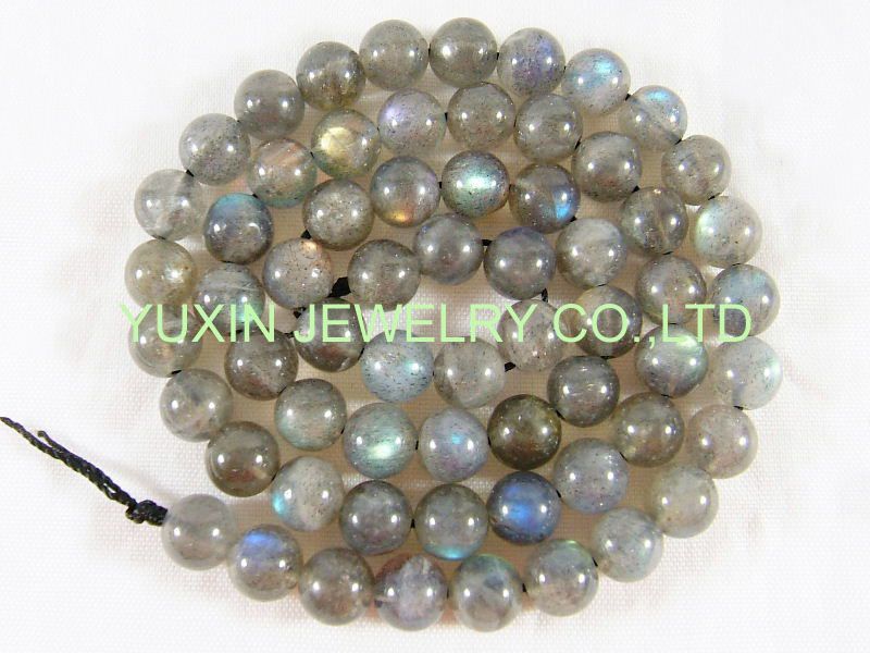 YGS31 Natural labradorite round beads strand 16  