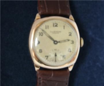 9CT GOLD GENTS JW BENSON WATCH 1956 FULLY WORKING  