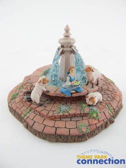 Disney Goebel Miniatures Rare Beauty & The Beast Retired FOUNTAIN 