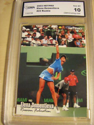 ELENA DEMENTIEVA 2003 NETPRO ROOKIE RC #22 GRADED 10 @@  