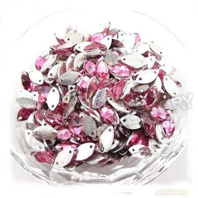 200x New Crimson Epoxy Resin SEW ON Beads 6*12mm 24015  