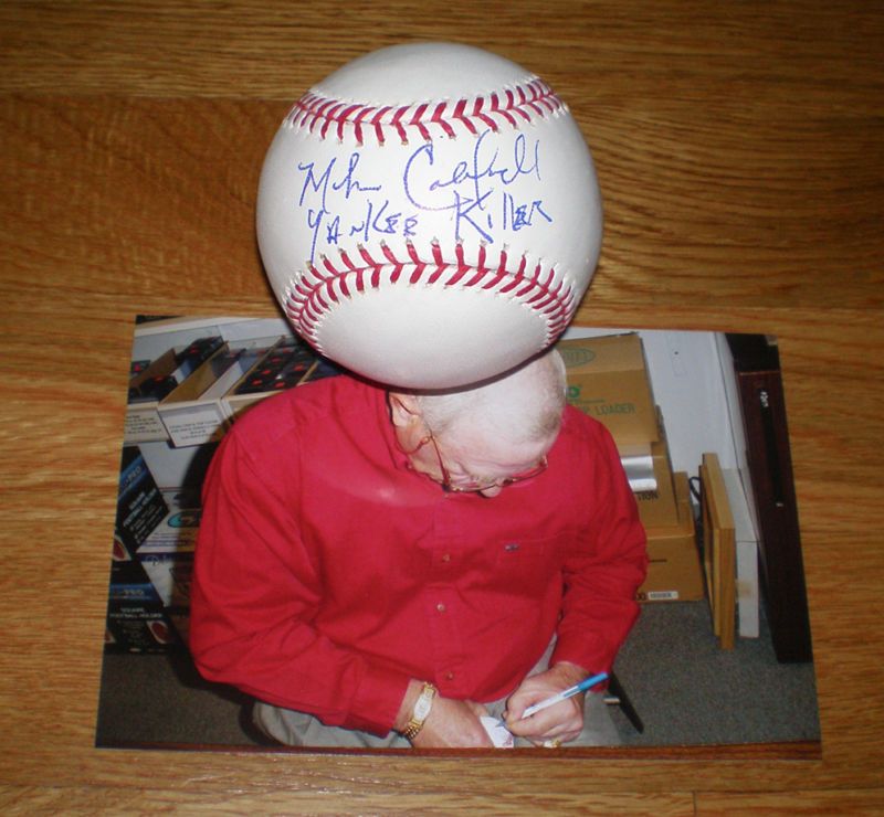 BREWERS Mike Caldwell signed baseball w/ Yankee Killer  