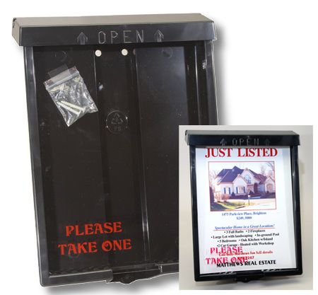   STANDARD Outdoor Brochure Holder Boxes Real Estate Advertising More