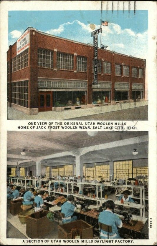 SALT LAKE CITY UT Utah Woolen Mills Multi View Factory Interior Old 