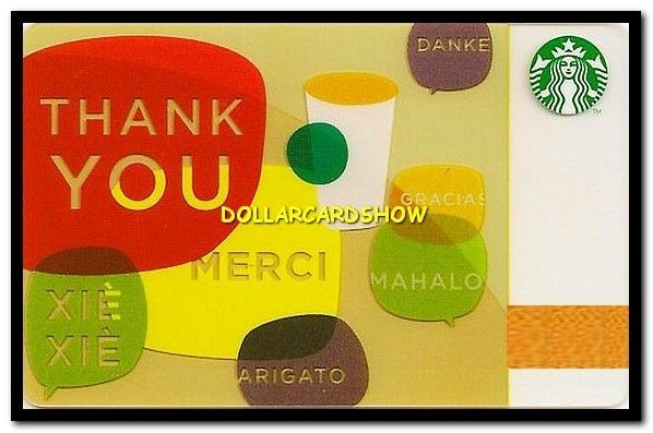 STARBUCKS THANK YOU MERCI XIE XIE MAHALO ARIGATO DANKE COLLECTIBLE 