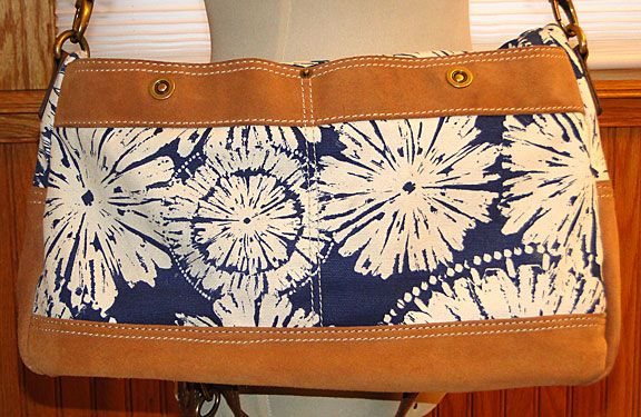 FOSSIL BROOKE BLUE FLORAL CONVERTABLE BAG  