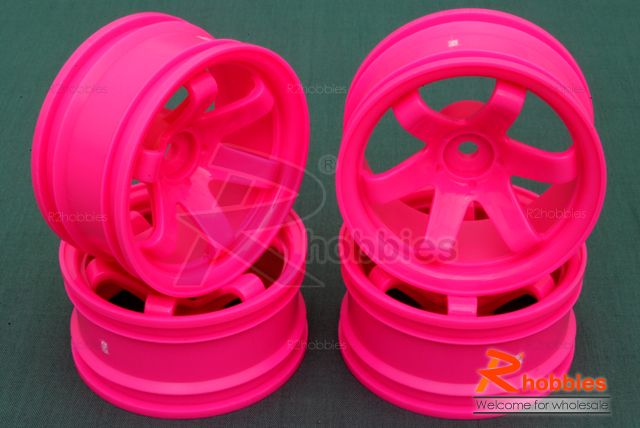 10 RC Car 6 Spoke 9mm Offset 26mm Drift Wheel Rim 4pc  