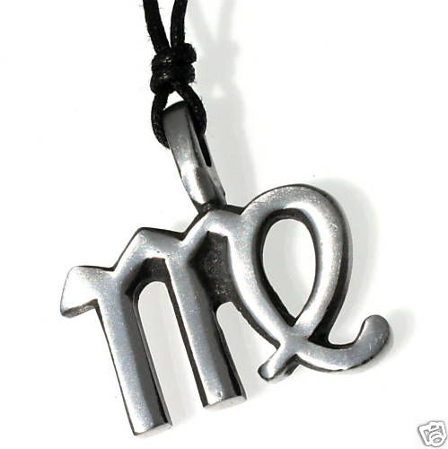 28B PEWTER Astrology VIRGO Aug SEPTEMBER Zodiac PENDANT  