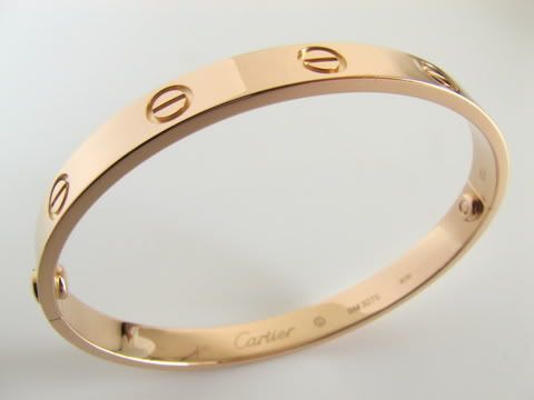 CARTIER 18k Rose Gold Love Bracelet Sz.17  