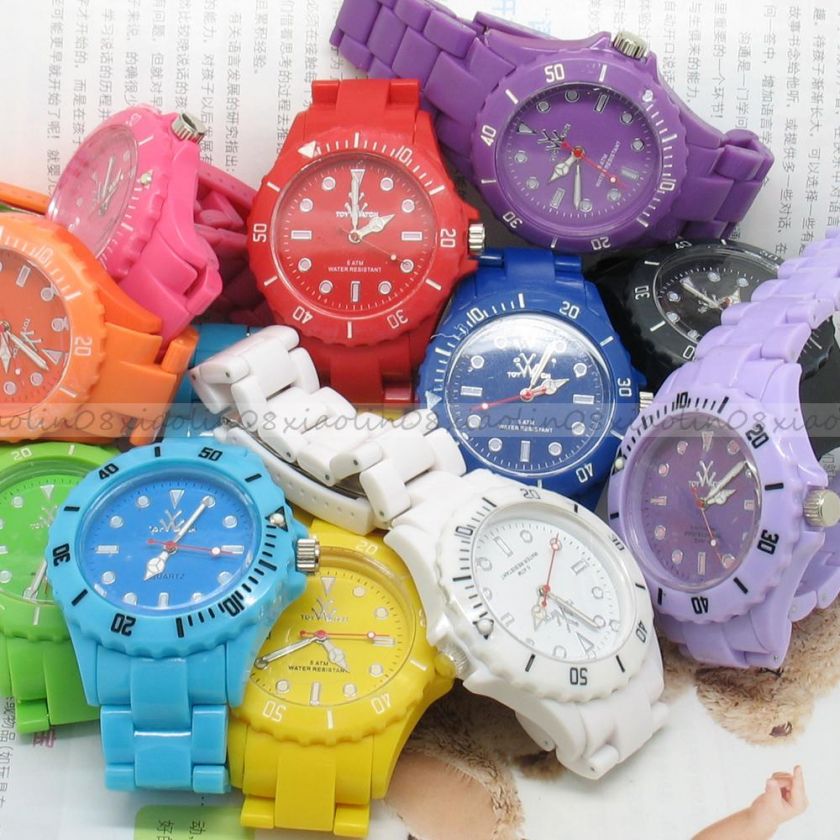   PLASTIC QUARTZ UNISEX DIAL QUARTZ WRIST KID LOVELY CANDY WATCH  