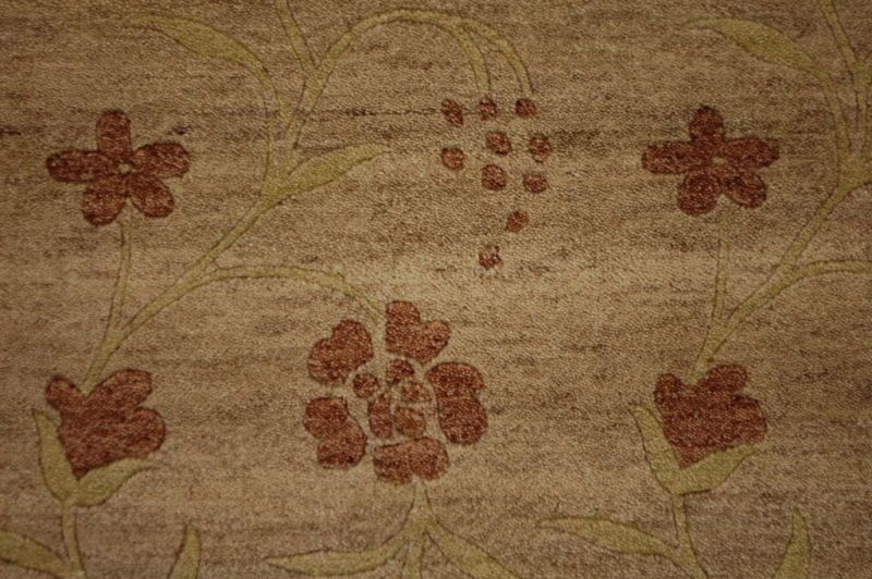 SMALL RUG 2x3 HANDMADE FLORAL FLOWERS WOOL PILE  