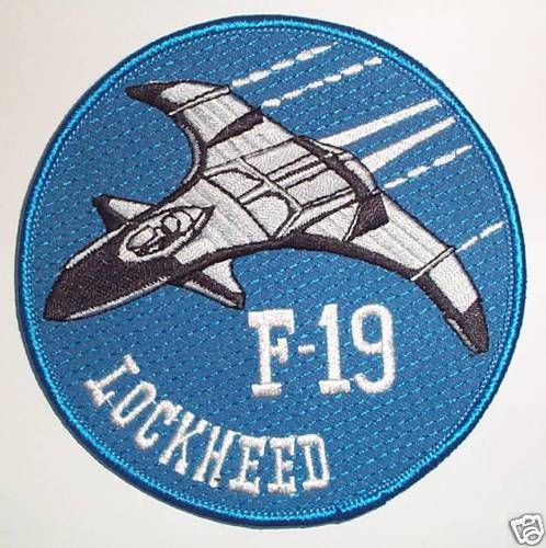 LOCKHEED F 19` Aircraft Badge / Patch (A10)  