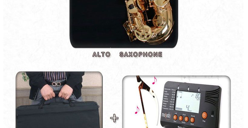 NEW ALTO SAXOPHONE Gold Plated SAX W/5 YEARS WARRANTY+Gift($39 Stand+$ 