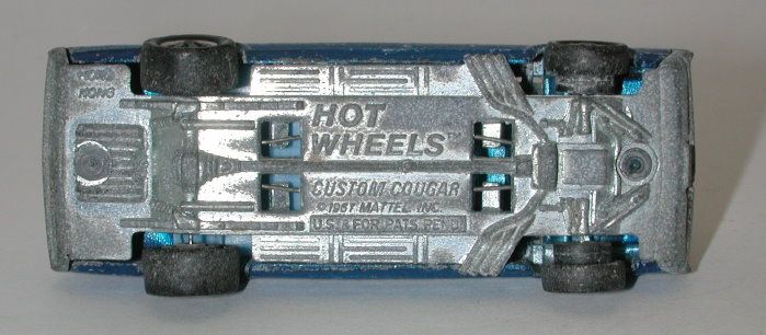 Redline Hotwheels Blue 1968 Custom Cougar Painted Tooth  