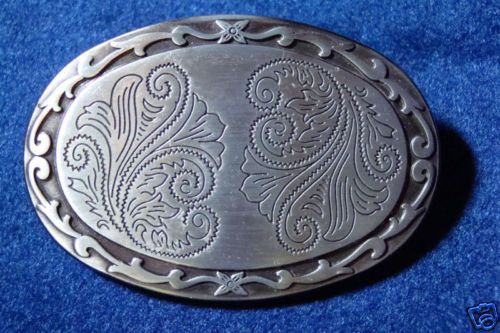 Oval Twin Buckle Antique Silver Plate 3220 Blank SMALL  