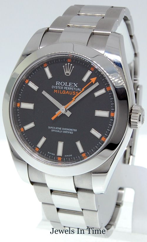 Rolex Steel Milgauss 116400 M Black Dial Box/Paper  