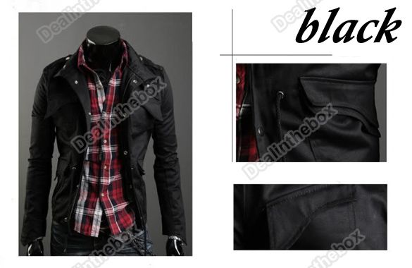 Mens Casual Slim Fit Zip Coat Up Stylish Jacket M L XL XXL 3 color 