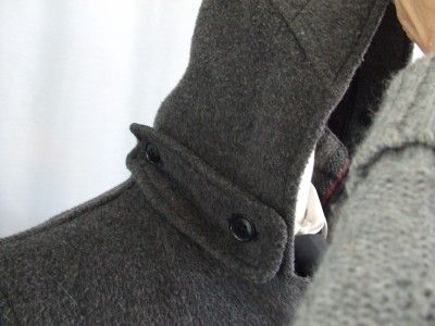 VTG GRAY GLOVERALL DUFFLE TOGGLE WOOL COAT ENGLAND MADE CHEST 44 