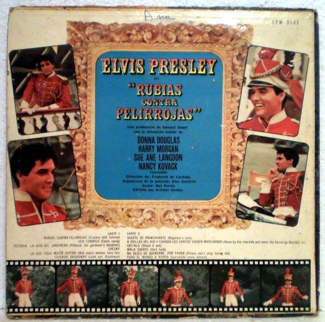 ELVIS PRESLEY FRANKIE & JOHNNY RARE URUGUAY LP RCA LPM 3553  