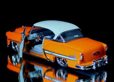 1953 Chevy Bel Air Dub City OLD SKOOL 124 Scale   Orange  