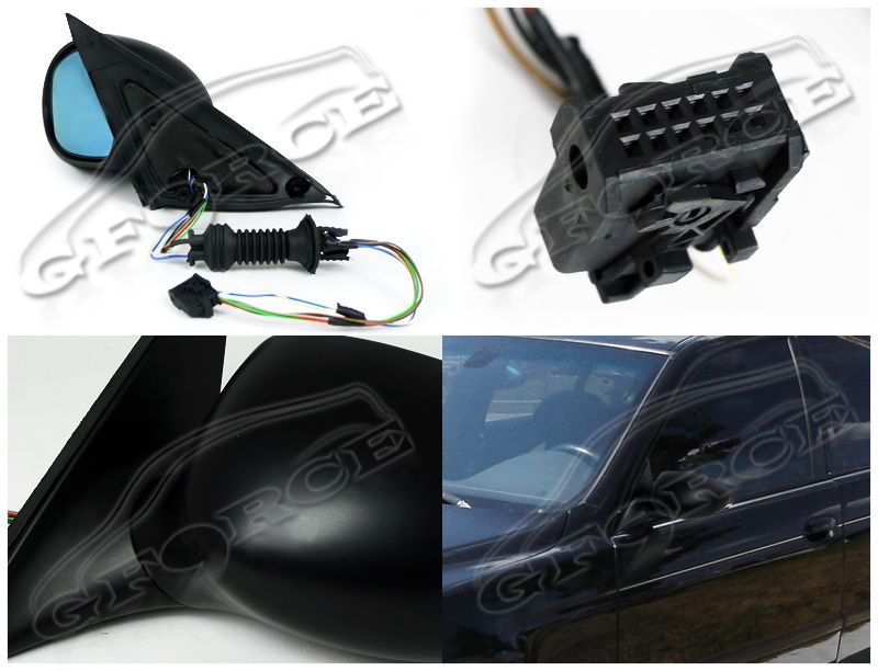 BMW E39 POWER FOLD FOLDING MIRROR MIRRORS LEFT+RIGHT BLACK  