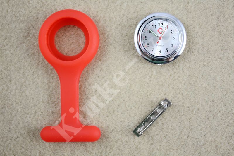 colors Case Pocket Brooch Style Pin Watch for Nurses  