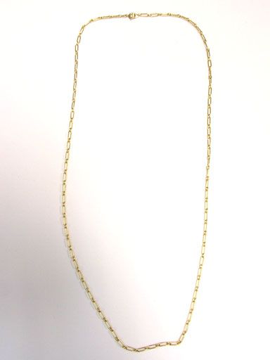 Vintage Antique 1960s Cartier 18K Yellow Gold Chain Necklace Jewelry 