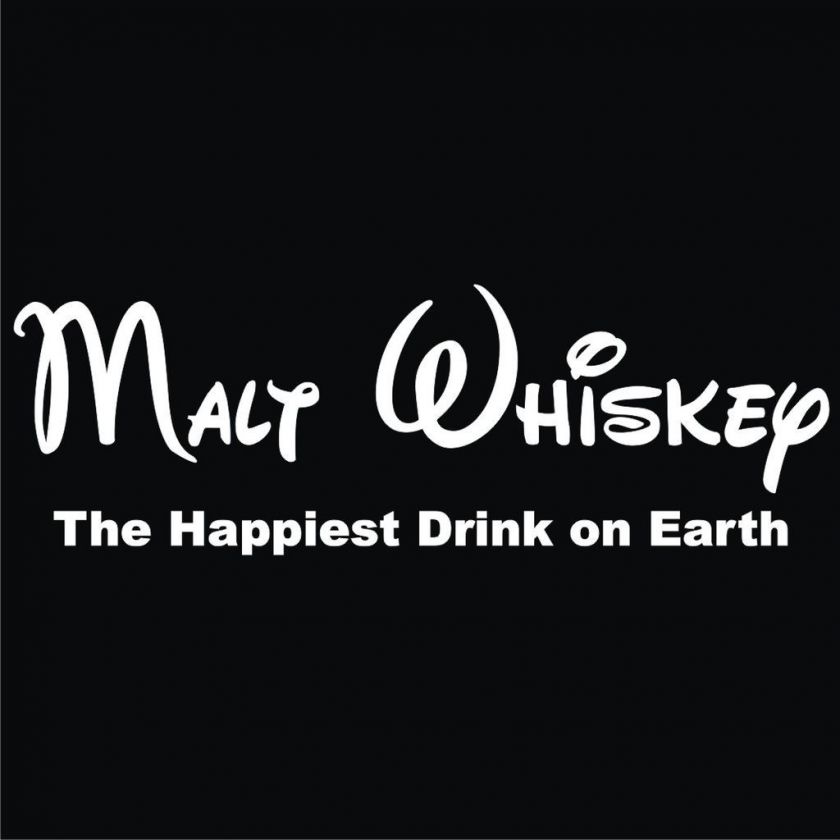 MALT WHISKEY  Funny Black T shirt *NEW* All Sizes  