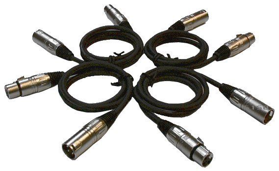 ea. 3 FT XLR 5150 MICROPHONE CABLE  