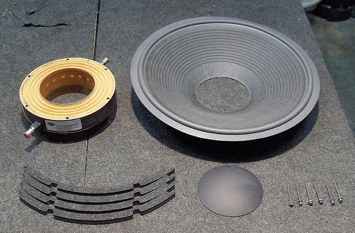 Gauss 15 4583F woofer subwoofer speaker recone kit  